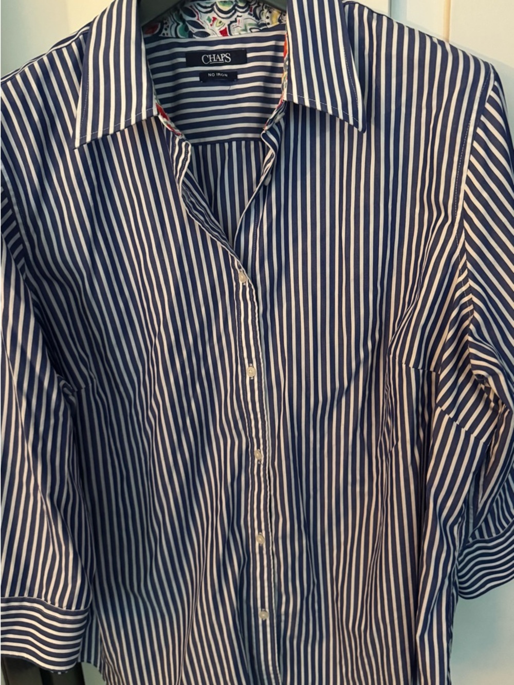 Ralph Lauren (CHAPS) button-down striped shirt w. cuff accents.
XXL (prob a 14) - Picture 10 of 16